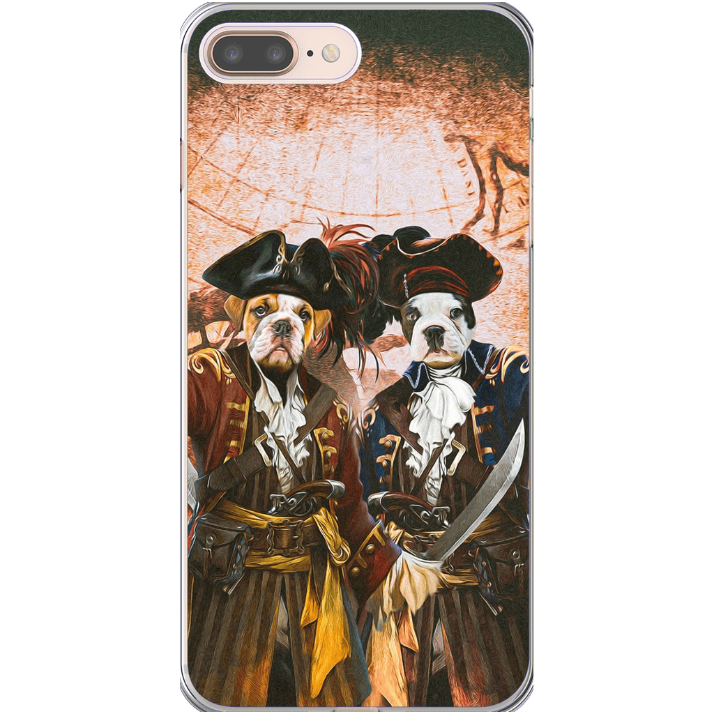 Funda personalizada para teléfono con 2 mascotas &#39;Los Piratas&#39;