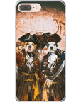 Funda personalizada para teléfono con 2 mascotas 'Los Piratas'