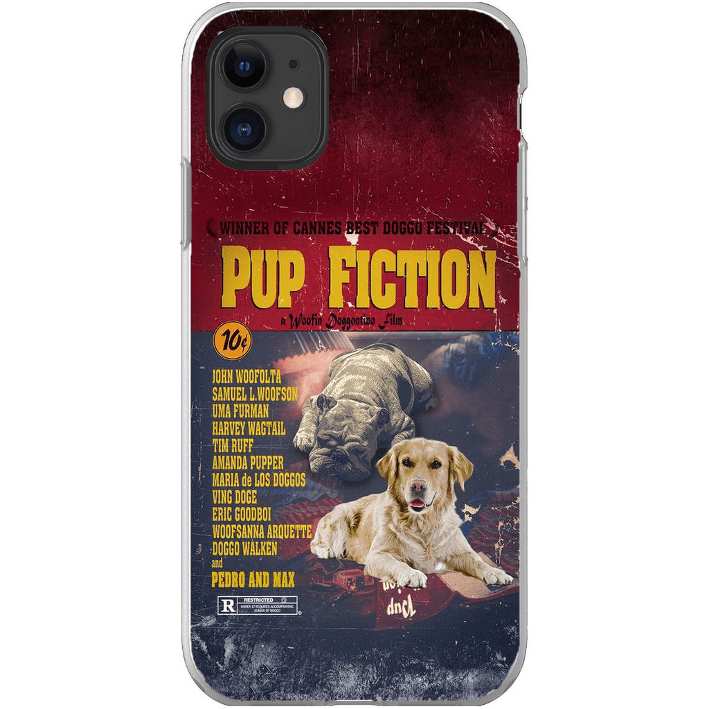 Funda personalizada para teléfono con 2 mascotas &#39;Pup Fiction&#39;