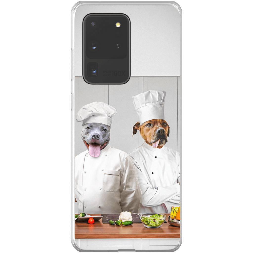 Funda personalizada para teléfono con 2 mascotas &#39;The Chefs&#39;