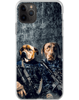 Funda personalizada para teléfono con 2 mascotas 'The Navy Veterans'