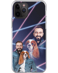 Funda para teléfono personalizada Lazer Portrait Pet (femenino)/humano (masculino) de los años 80