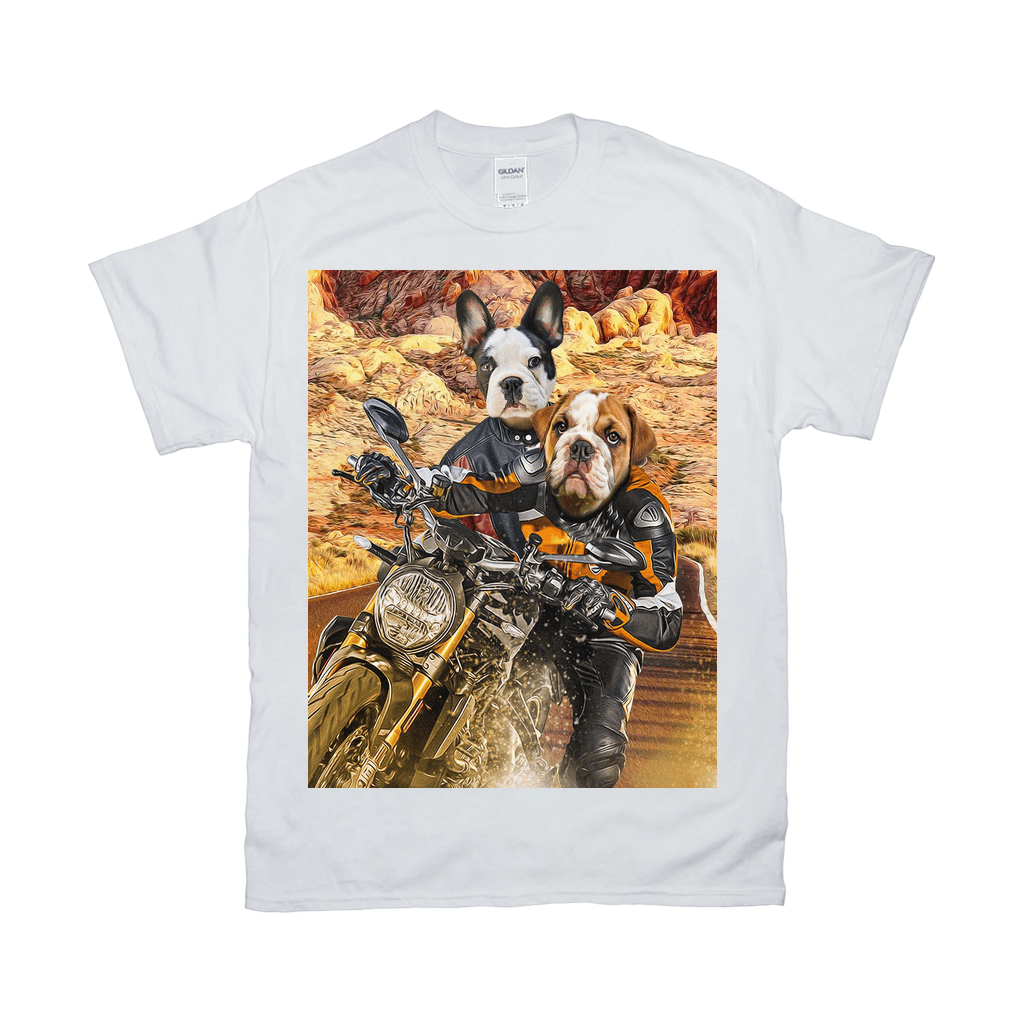 Camiseta personalizada con 2 mascotas &#39;Dogati Riders&#39;