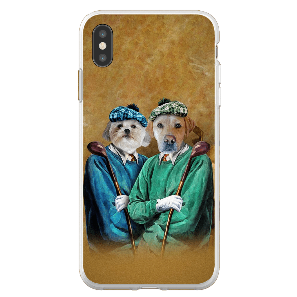 Funda personalizada para teléfono con 2 mascotas &#39;The Golfers&#39;