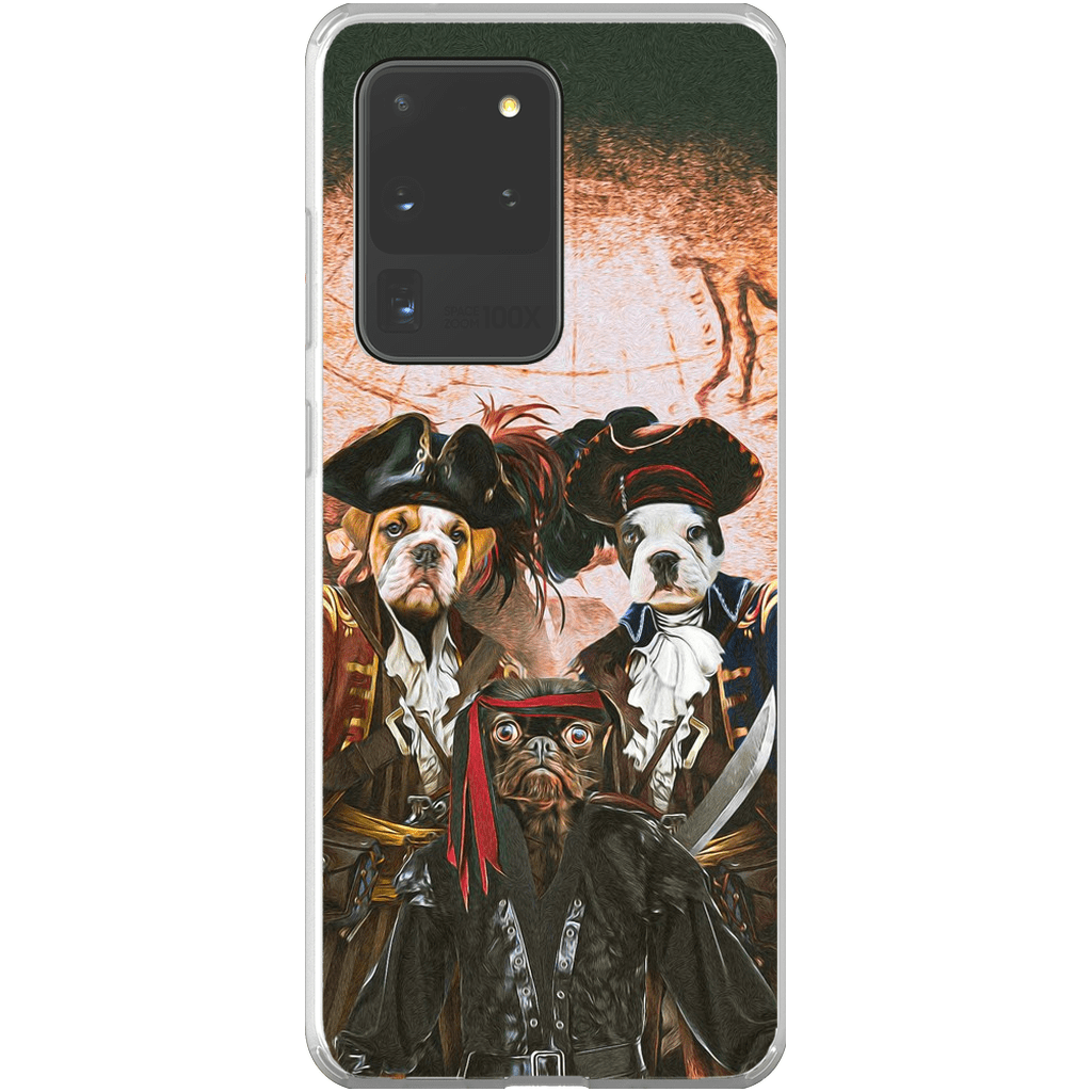 &#39;Los Piratas&#39; Funda personalizada para teléfono con 3 mascotas