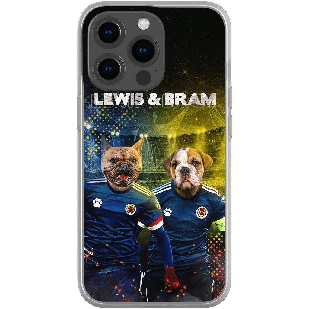 Funda personalizada para teléfono con 2 mascotas &#39;Scotland Doggos&#39;