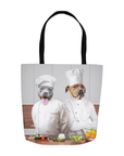 Bolsa Tote Personalizada para 2 Mascotas 'The Chefs'