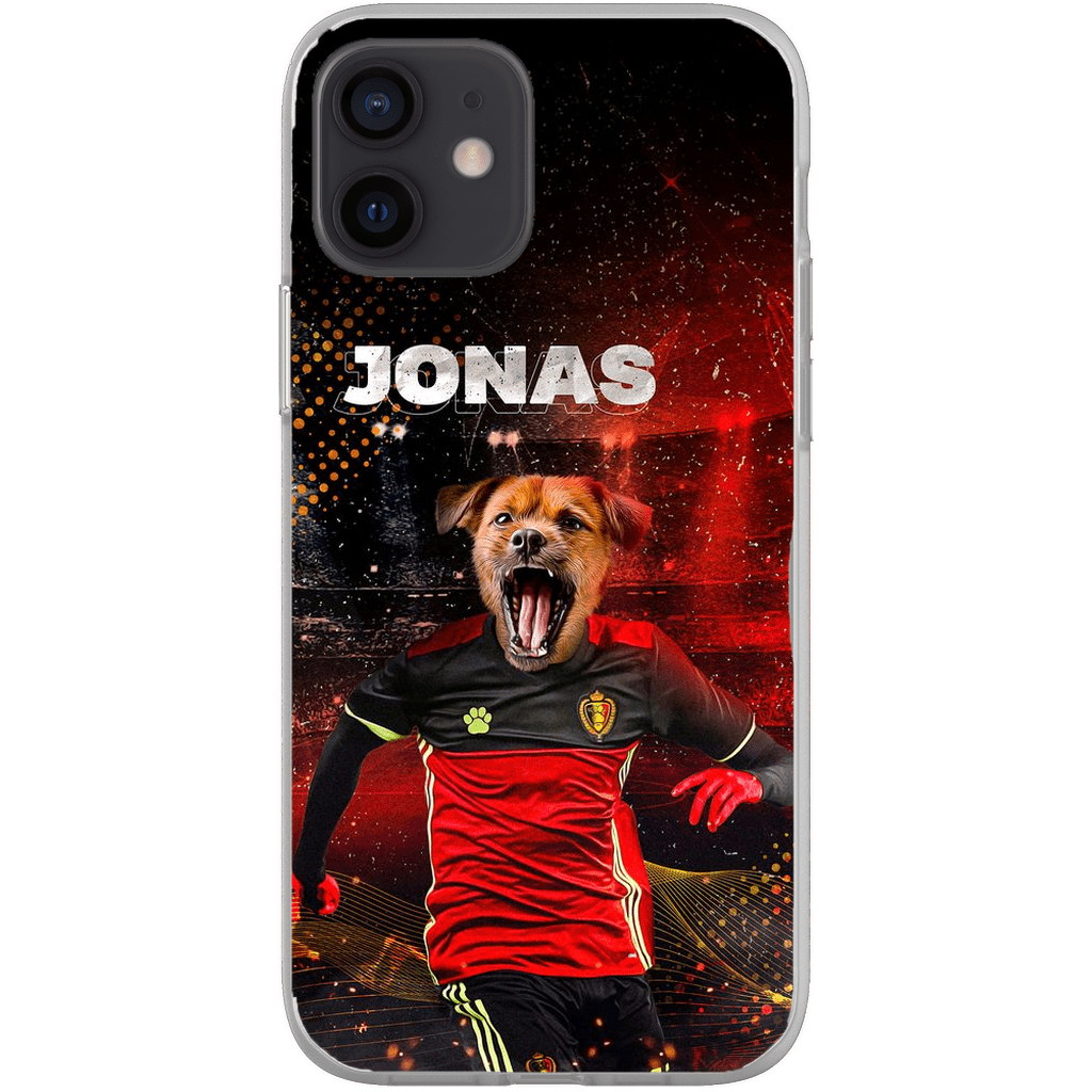 Funda para móvil personalizada &#39;Belgium Doggos Soccer&#39;