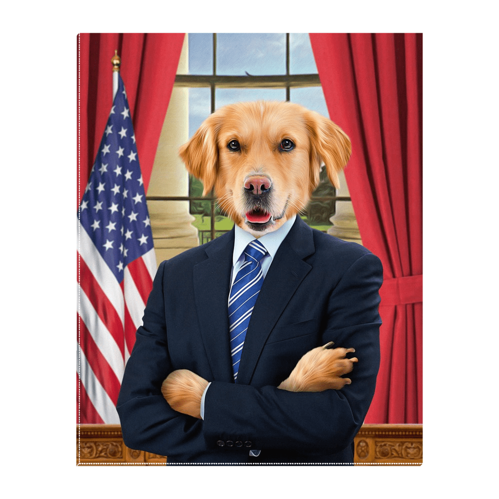 Lienzo personalizado para mascotas &#39;El Presidente&#39;