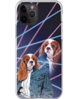 Funda personalizada para teléfono con mascota 'Lazer Portrait (femenino) de los años 80'