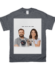 Camiseta personalizada moderna para 2 mascotas y humanos