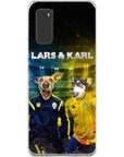 Funda personalizada para teléfono con 2 mascotas 'Sweden Doggos Euro Football'