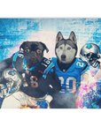 'Carolina Doggos' Manta personalizada para 2 mascotas