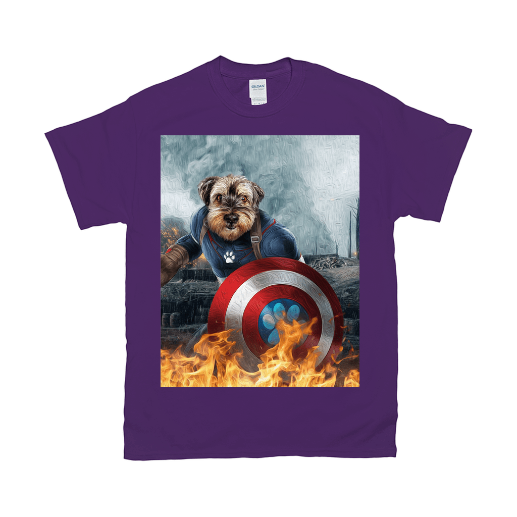 Camiseta personalizada para mascotas &#39;Capitán Doggmerica&#39; 