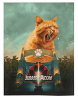 Manta personalizada para mascotas 'Jurassic Meow' 