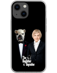 Funda personalizada para teléfono humano o mascota 'The Dogfather &amp; Dogmother'