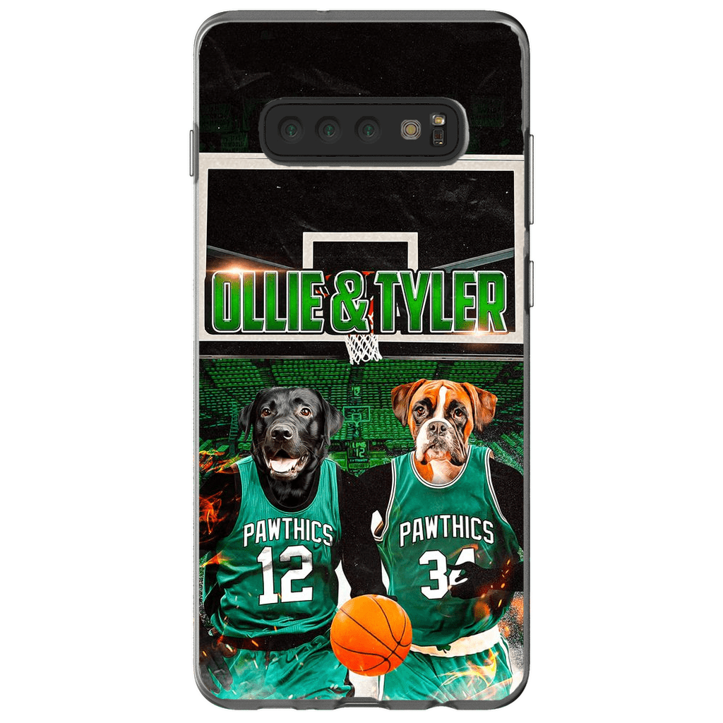 Funda personalizada para teléfono con 2 mascotas &#39;Boston Walkies&#39;