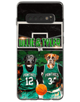 Funda personalizada para teléfono con 2 mascotas 'Boston Walkies'