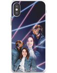 Funda para teléfono personalizada Lazer Portrait Pet (masculino)/humano (femenino) de los años 80