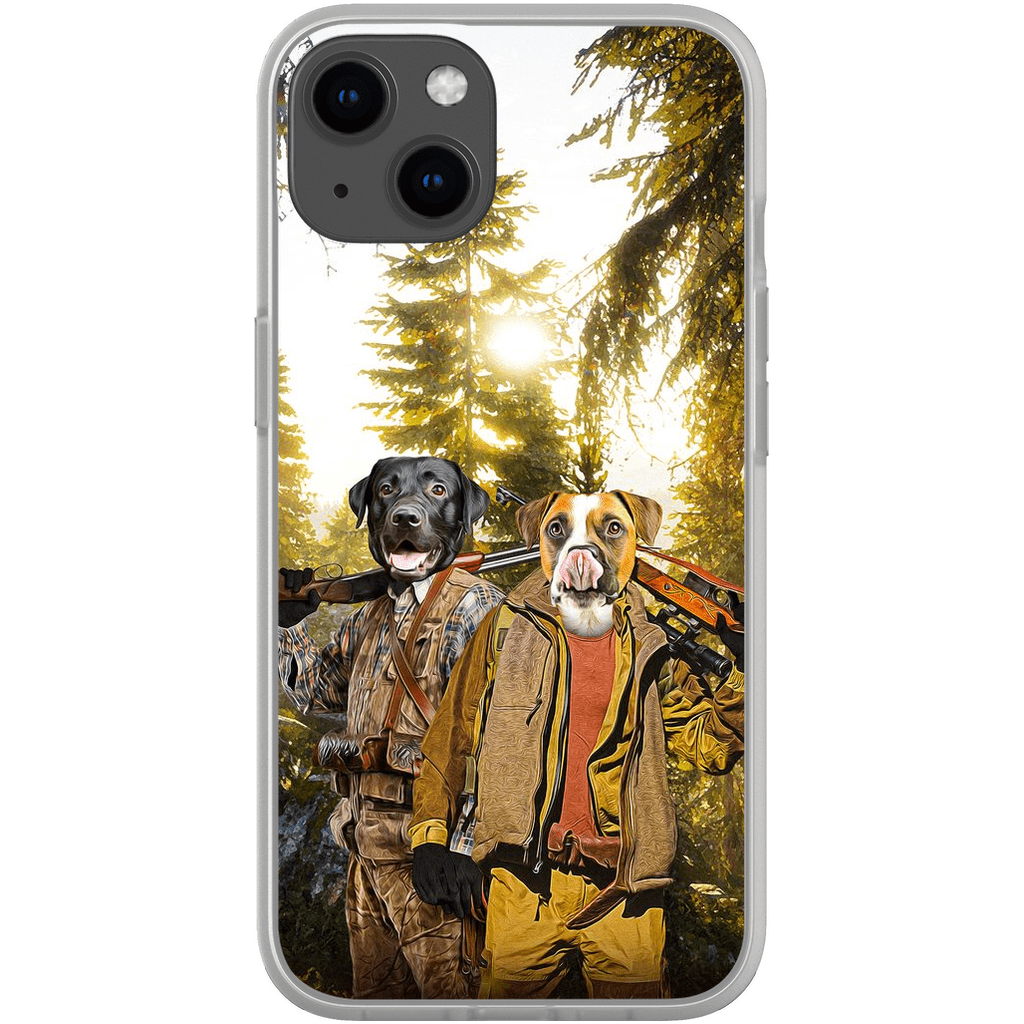 Funda personalizada para teléfono con 2 mascotas &#39;The Hunters&#39;