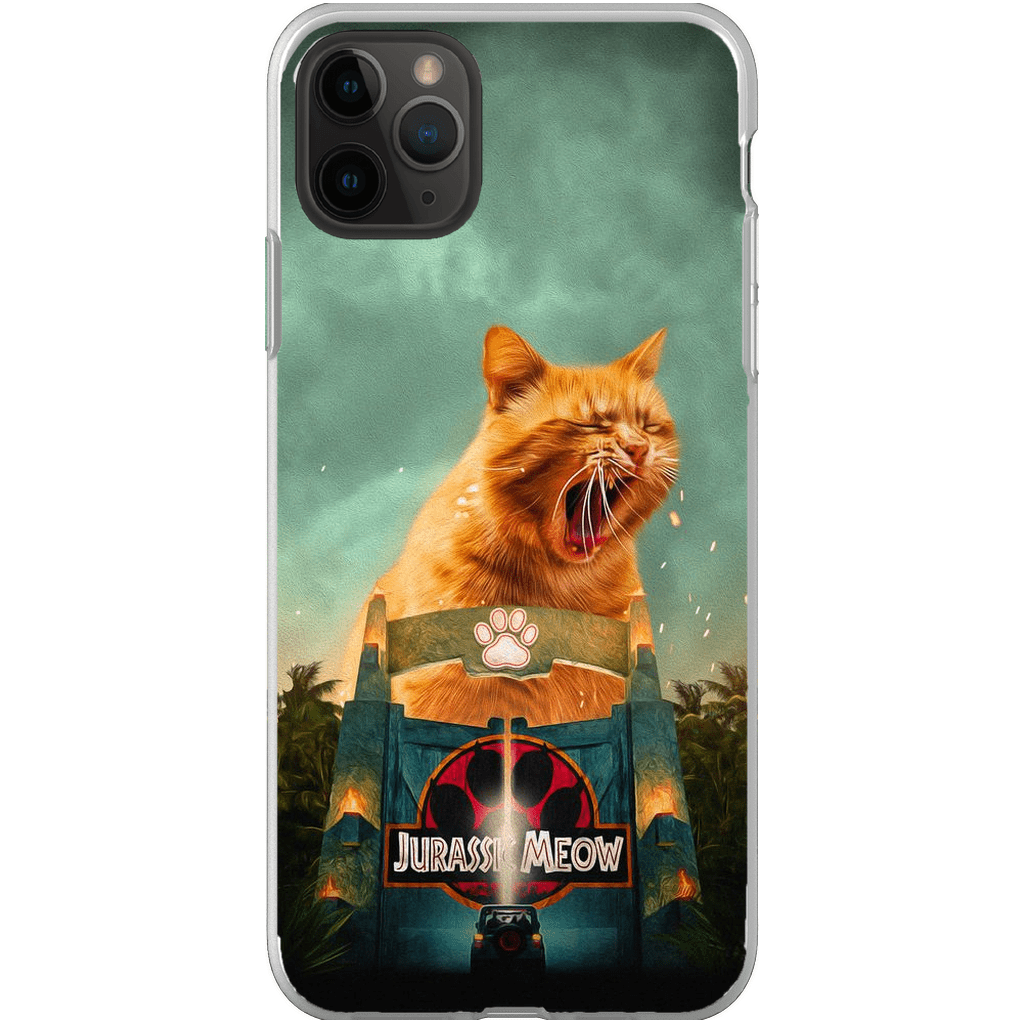 Funda para móvil personalizada &#39;Jurassic Meow&#39;