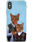 Funda personalizada para teléfono con 2 gatos 'Step Kitties'