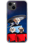 'Doggo-Trek' Funda personalizada para teléfono con 3 mascotas