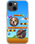 Funda de teléfono para mascotas personalizada con videojuego retro