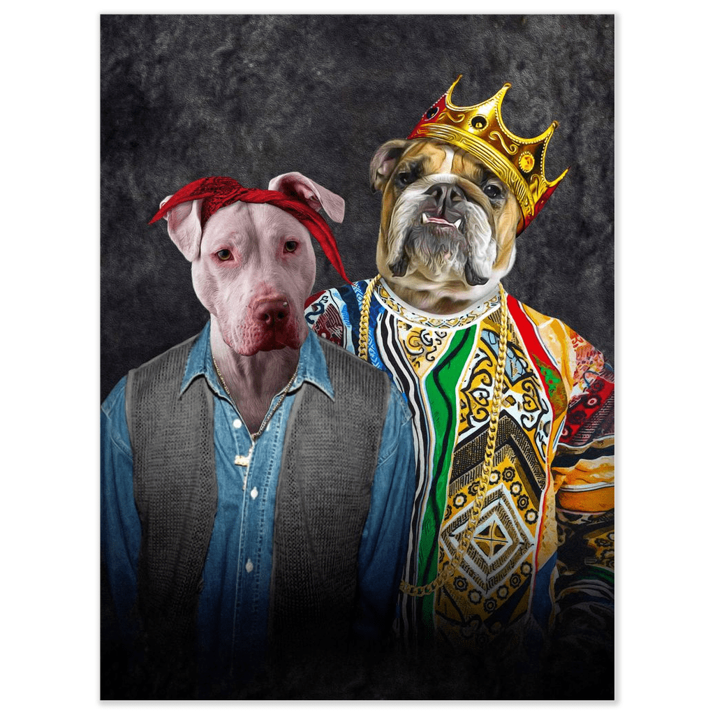 Póster Personalizado para 2 mascotas &#39;2Paw And Notorious DOG&#39;