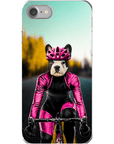 Funda para móvil personalizada 'La ciclista femenina'