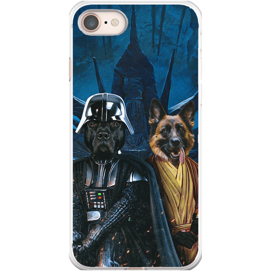 Funda personalizada para teléfono con 2 mascotas &#39;Darth Woofer &amp;amp; Jedi-Doggo&#39;