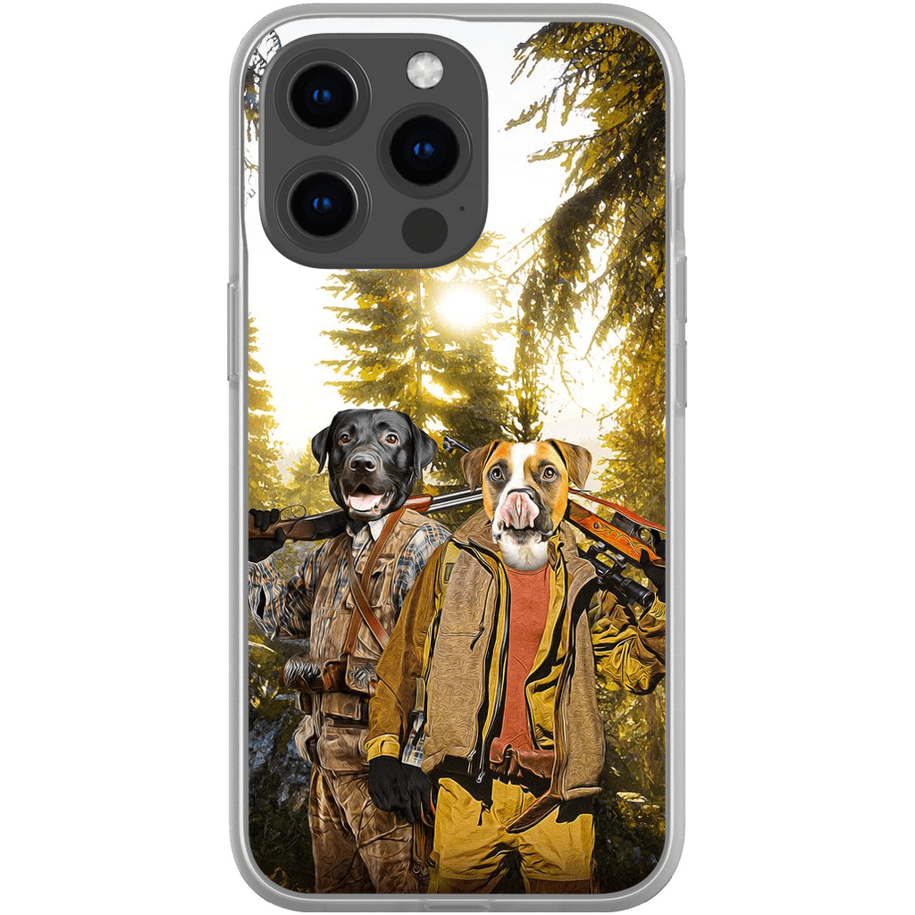 Funda personalizada para teléfono con 2 mascotas &#39;The Hunters&#39;