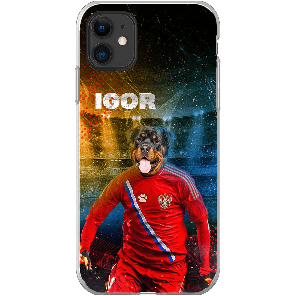 Funda para móvil personalizada &#39;Russia Doggos Soccer&#39;