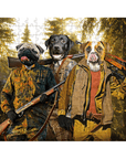 Puzzle personalizado de 3 mascotas 'Los Cazadores'