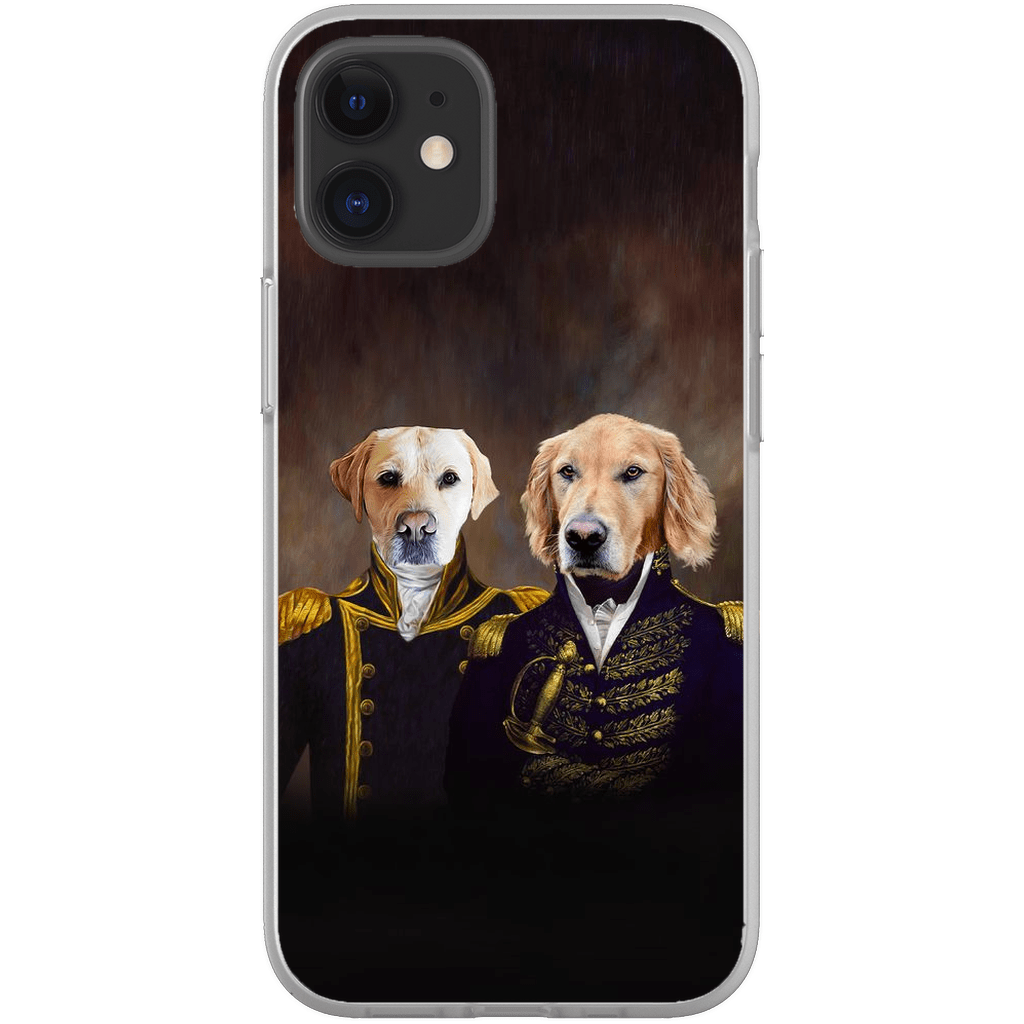 Funda personalizada para teléfono con 2 mascotas &#39;El Almirante y el Capitán&#39;