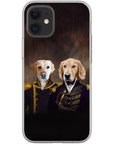 Funda personalizada para teléfono con 2 mascotas 'El Almirante y el Capitán'