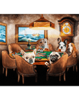 Póster personalizado de 5 mascotas 'The Poker Players'