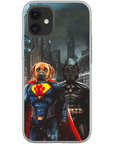 Funda personalizada para teléfono con 2 mascotas 'Superdog &amp; Batdog'