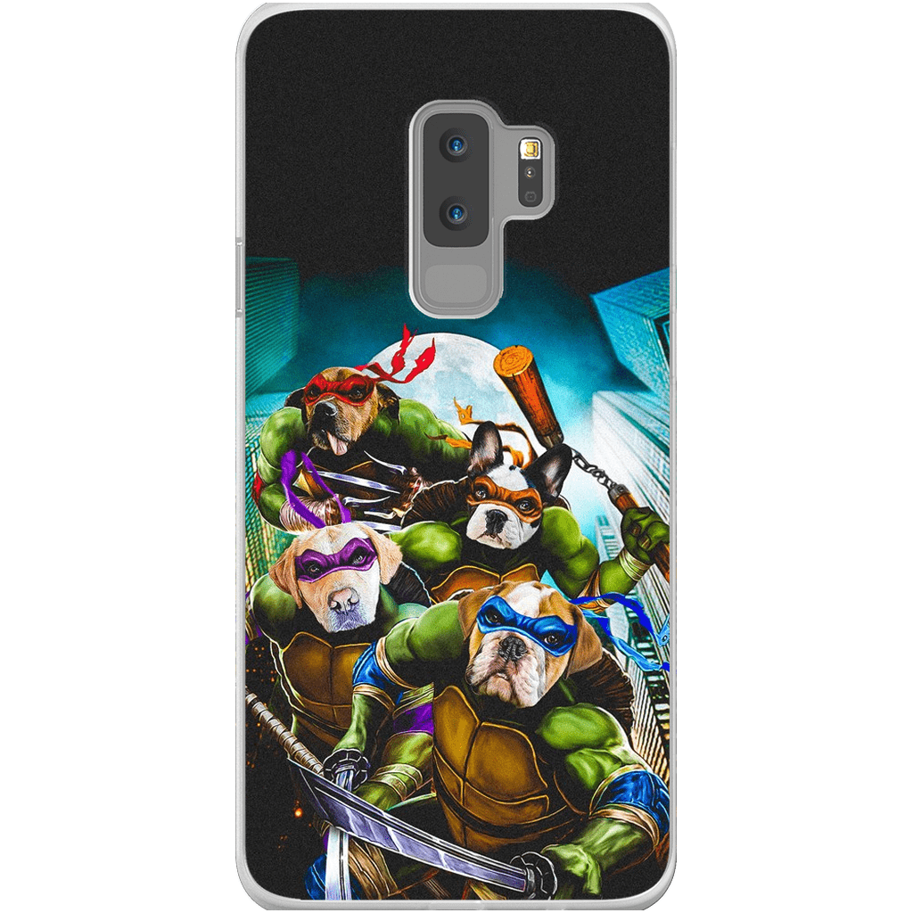 Funda personalizada para teléfono con 4 mascotas &#39;Teenage Mutant Ninja Doggos&#39;