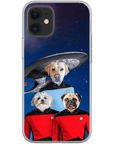 'Doggo-Trek' Funda personalizada para teléfono con 3 mascotas