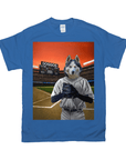 Camiseta personalizada para mascotas 'El jugador de béisbol'