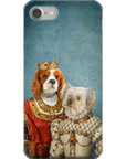 Funda personalizada para teléfono con 2 mascotas 'Reina y Princesa'