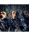 Póster personalizado con 3 mascotas 'The Navy Veterans'