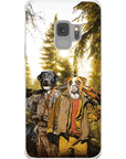 Funda personalizada para teléfono con 2 mascotas 'The Hunters'