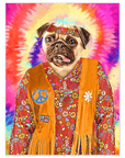 Póster Perro personalizado 'The Hippie (Hembra)'