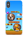 Funda de teléfono para mascotas personalizada con videojuego retro