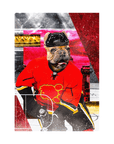 Lienzo personalizado para mascotas 'Calgary Doggos Hockey'