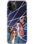 Funda personalizada para teléfono con 2 mascotas '1980s Lazer Portrait'