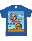 Camiseta personalizada para mascotas con videojuego retro