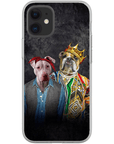 Funda personalizada para teléfono con 2 mascotas '2Paw And Notorious DOG'